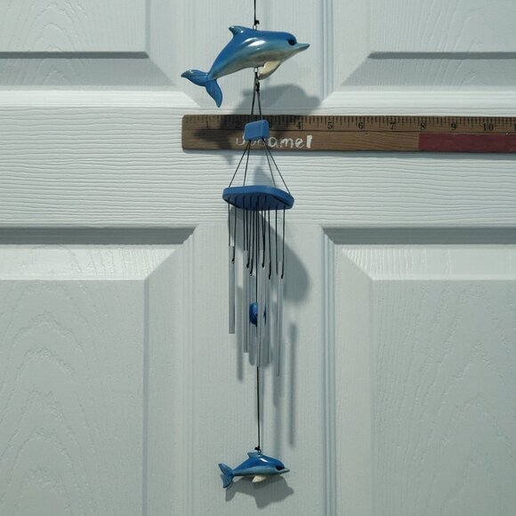 Blue Dolphin Acrylic Metal Hanging Wind Chimes - Picture 7 of 12